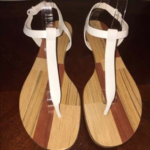 Casadei Sandals flat white size 11 Made in Italy